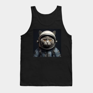 Astronaut Cat in Space - Chartreux Tank Top